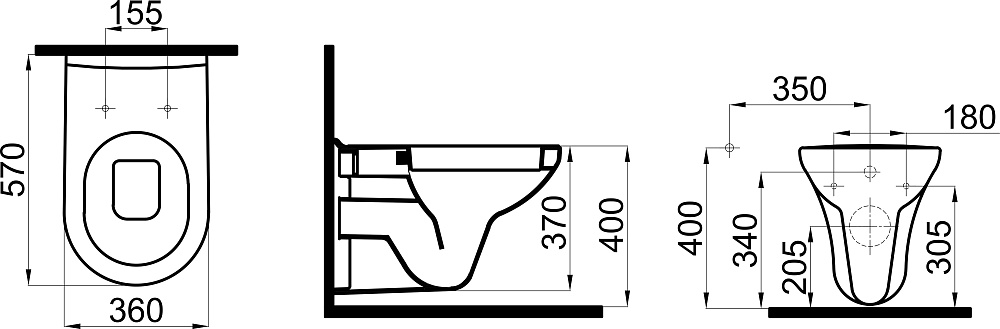 Унитаз подвесной STWORKI Дублин SETK3504-0605-001-1-6000 с микролифтом